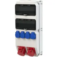 Pce CEE Distributeur de courant DELTA Strobl 9025521 400 V 32 A (4x, CEE 16/5, CEE 32/5, CEE 7/3)