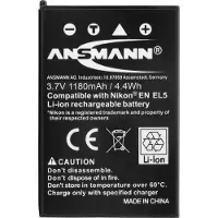 Ansmann Nikon EN-EL5 Batterie (Batterie de l'appareil photo), Alimentation pour appareil photo, Gris