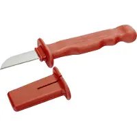Bahco Insulated Cable Knife With Plastic Protector 55.5 Mm Rouge