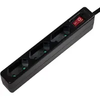 Logilink Multiprise 3x avec interrupteur étroit noir 1,5 m (Bulk)