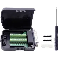 TRU COMPONENTS D-SUB Stiftleisten-Set Polzahl 15 Schrauben 1 St., Câble + prise électronique, Noir