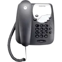 Motorola CT1, Téléphone analogique, Casque filaire, 20 entrées, Noir