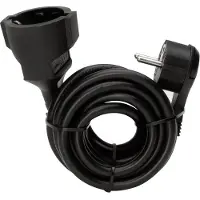 Kopp Strom câble d'extension [ Flachprise mâle - Schutzkontakt-Embrayage] noir 2 m 143505080