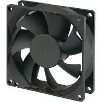 TRU COMPONENTS Ventilateur axial 24 V/DC 57 m³/h (L (80 mm, 1x), Ventilateur PC, Noir