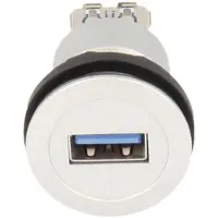 Schlegel Prises USB 3.0 femelles, montage encastré RRJ USB3 AA 633 Contenu : 1 pc., Câble + prise électronique, Argent