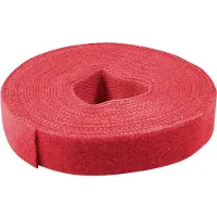 Value Bande Velcro en rouleau, 10mm, rouge, 25 m