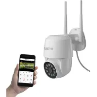 Sygonix LAN, WLAN Caméra IP panoramique/inclinaison (1920 x 1080 Pixels), Caméra réseau, Blanc