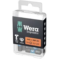Wera 840/1 Embouts Hex-Plus IMP DC Impaktor, 4 X 25 Mm, 10 Pièces