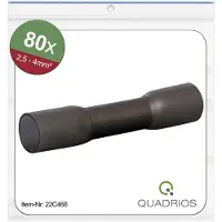 Quadrios 22C468 Connecteur bout à bout avec gaine thermorétractable 2.5 mm² 4 mm² Entièrement isolé Noir 1 kit (22C468)
