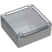 TRU COMPONENTS TC-10860864 Universal-Gehäuse 149.90 x 149.90 x 60 Polycarbonat (Boîtier), Accessoires électroniques + boîtier, Gris, Transparent