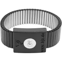 BJZ A-64106 Bracelet métallique ESD Noir