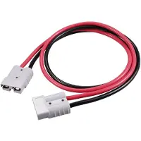 TRU COMPONENTS Hochstrom Batteriesteckverbinder Verlängerungskabel 1 m TC-12195680 Schwarz, Ro, Câble + prise électronique, Rouge, Noir