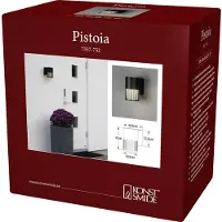 Konstsmide Applique murale design Pistoia noir avec verre blanc