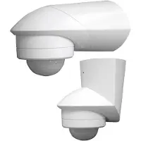 Grothe 94531 Détecteur de mouvement 240° blanc blanc Angle de détection 240 ° Type de contact de commutation relais IP55 (94531)