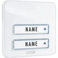 M-E MODERN-ELECTRONICS Bouton-poussoir de sonnette KTA 2 familles blanc (KTA-2 W)