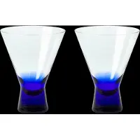 Broste Copenhagen Verres à cocktail Konus 20cl bleu lot de 6 pièces