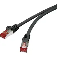 Renkforce CONRAD RF-4737382 Câble réseau RJ45, câble patch CAT 6 S/FTP 10.00 m Black avec cran de sécurité
