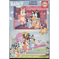 Educa Puzzle - bois - 2x25 Briques - Bluey - - UneTaille - Puzzle