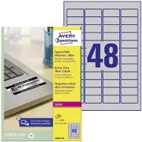 Avery Zweckform etiquette d'identification, 45,7 x 21,2 mm noir