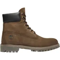 Timberland - Bottes en cuir - Premium 6" Lace Up Waterproof Boot Brown pour Homme en Cuir - Taille 9 US - Marron
