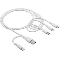Akyga Câble USB A + USB type C / USB type C + USB Micro B + Lightning 1,2m AK-USB-52