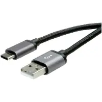 Roline 11029029 Câble USB 2.0 3 m USB A USB C Noir, Argent