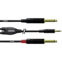 Cordial Câble Y Bretelle Minijack Stéréo/2 Jack Mono 1,5 M