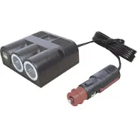 Procar Répartiteur 2 ports USB, Adaptateur pour véhicule, Noir