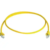 Telegärtner Câble patch, cat.6A (profond), S/FTP, 20,0 m, jaune sans halogène, blindage total par paires de feuilles et tresses,