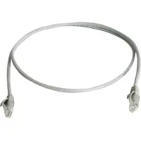 Telegärtner MP8 250 - Cordon de raccordement - RJ-45 (M) pour RJ-45 (M) - 5 m - UTP - CAT 6 - IEEE 802.3at - sans halogène, moulé, sans crochet, bloqué - gris, RAL 7035