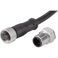 TRU COMPONENTS Connecteur circulaire confectionné femelle, droit, embase mâle 1229336 1 pc(s)