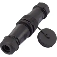 TRU COMPONENTS Adaptateur pour connecteur circulaire mâle, droit, femelle, droit 1094580 1 pc(s)