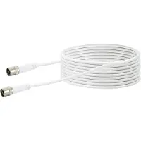 Schwaiger KDAK100 532 10m Type-F Type-F Blanc Câble coaxial (Câble d'antenne)