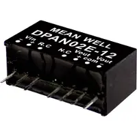 MEAN WELL Modules de conversion DC/DC série DPAN02 SIP/SIL8 Case Dual Output 1 régulé