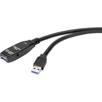 Renkforce RF-4598350 Câble USB 20 m USB 3.2 Gen 1 (3.1 Gen 1) USB A Noir (RF-4598350)