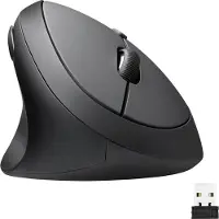 Perixx PERIMICE-719L, petite souris ergonomique, gaucher, sans fil, noire