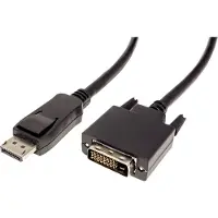 Roline VALUE - Câble d'écran - liaison double - DisplayPort (M) pour DVI-D (M) - 2 m - vis moletées - noir