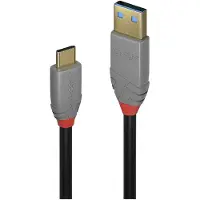 Lindy 36910 Câble USB 3.1 Type A/C 5A PD Anthra Line M/M 0.5m