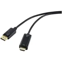 Renkforce Câble de connexion HDMI DisplayPort mâle 1.00 m noir RF-5179186 gaine PVC (RF-5179186)