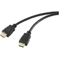 Speaka Professional Câble de connexion HDMI HDMI-A mâle, HDMI-A mâle 5.00 m Sc (5 m), Câble vidéo, Noir