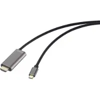 Speaka Professional USB C – HDMI (1 m), Câble vidéo, Noir