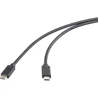 Renkforce USB-C Kabel USB 3.2 Gen2x2 USB-C Stecker, USB-C Stecker 2.00 m Schw (2 m, USB 3.2 Gen 2x2, 240 W)