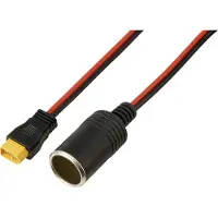 TRU COMPONENTS Zigarettenanzünder auf XT60-Kabel 2 m TC-13619284 Schwarz, Rot I, Câble + prise électronique, Rouge, Noir
