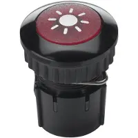 Grothe Bouton-poussoir rond 14,6mm bouton rouge, douille alu/sw PROTACT 100 LED