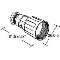 BULGIN PX0800 Cosse cylindrique mâle embase mâle Série (connecteur rond): PX08 1 pc(s)