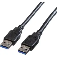 Roline 11.02.8970 - 1,8 m - USB A - USB A - USB 3.2 Gen 1 (3.1 Gen 1) - Mâle/Mâle - Noir