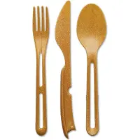 Koziol Couverts Koziol Bio-Circulair Klikk Nature Wood (3-Pièces)