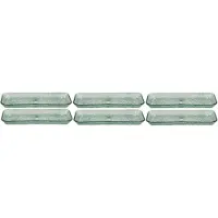 Bitz Plat de Service Bitz Kusintha Rectangular Green 38 x 14 cm (6 Pièces)