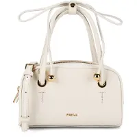 Furla pour femme. WE00915-BX4573 Sac en Cuir Poppy Mini Dome blanc cassé (OSFA), Casuel, Classique