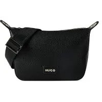 HUGO Sac à bandoulière en similicuir grainé avec garniture dorée